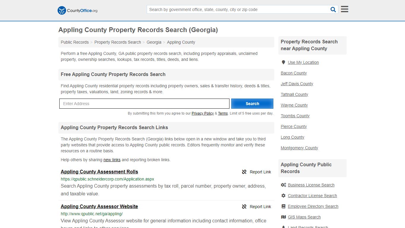 Appling County Property Records Search (Georgia) - County Office