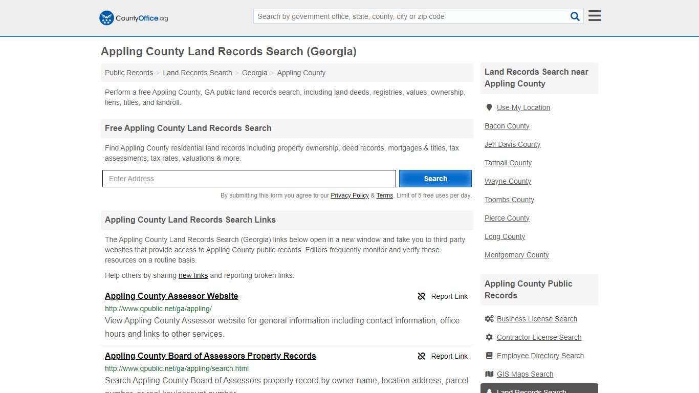 Appling County Land Records Search (Georgia) - County Office